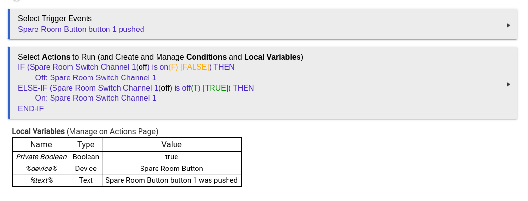 Push Button Programming