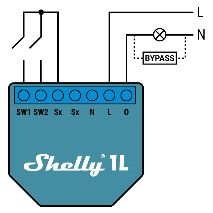 Shelly 1L Wiring Diagram